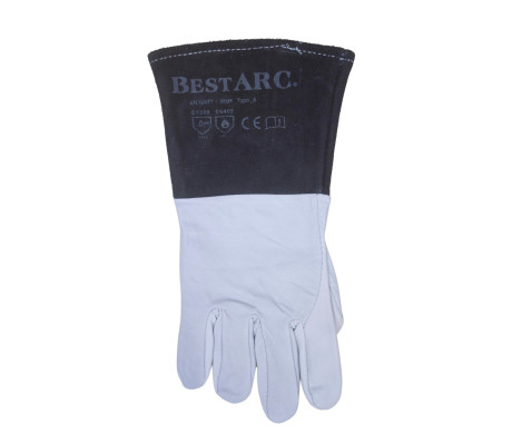 BAO TAY HÀN TIG/MIG BESTARC BẰNG DA, 5" (ĐEN/TRẮNG)